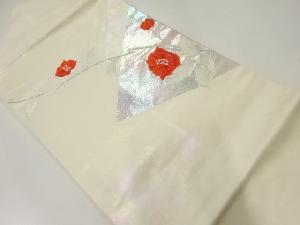 椿模様織出し名古屋帯